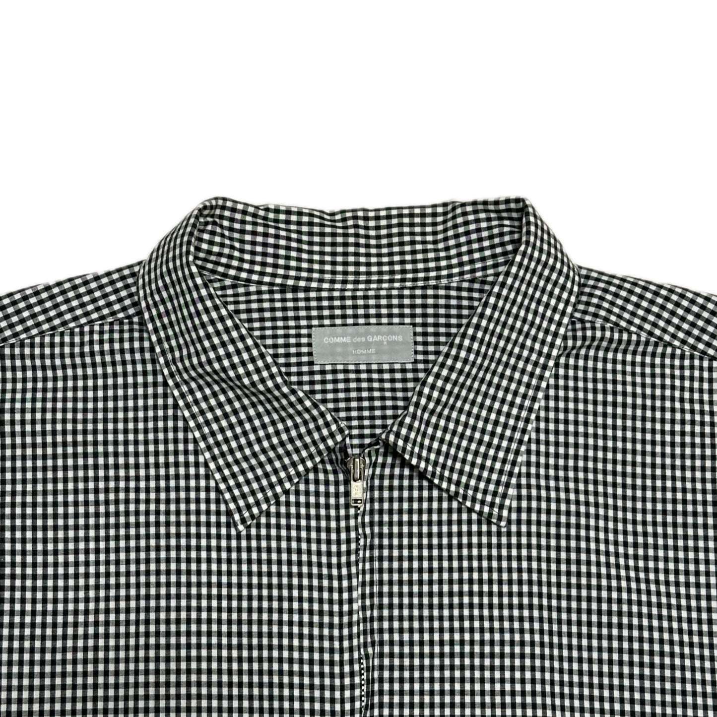 COMME des GARÇONS HOMME Gingham Zip Shirt Jacket